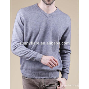 Camisola de cashmere masculina de alta qualidade